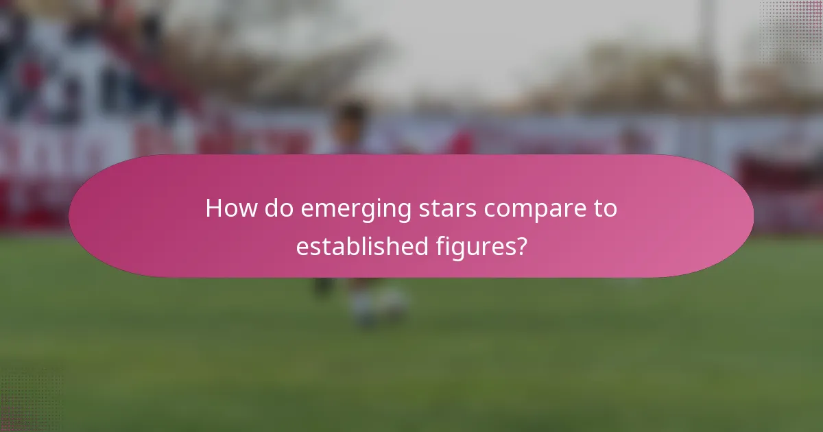 How do emerging stars compare to established figures?