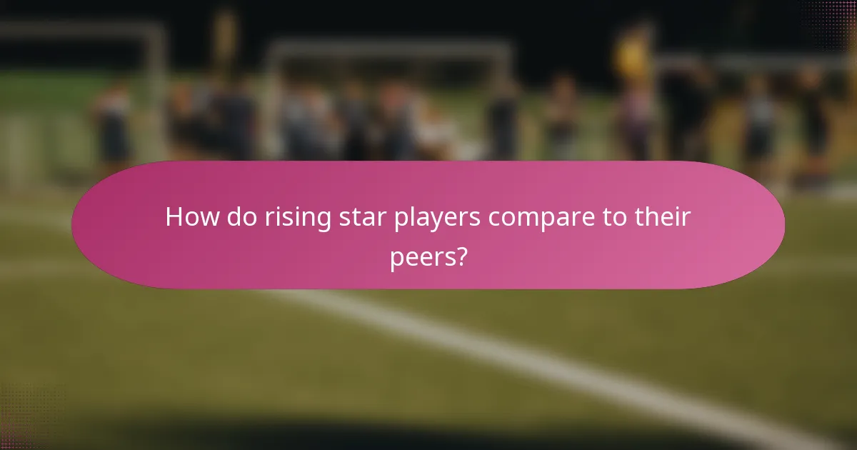 How do rising star players compare to their peers?