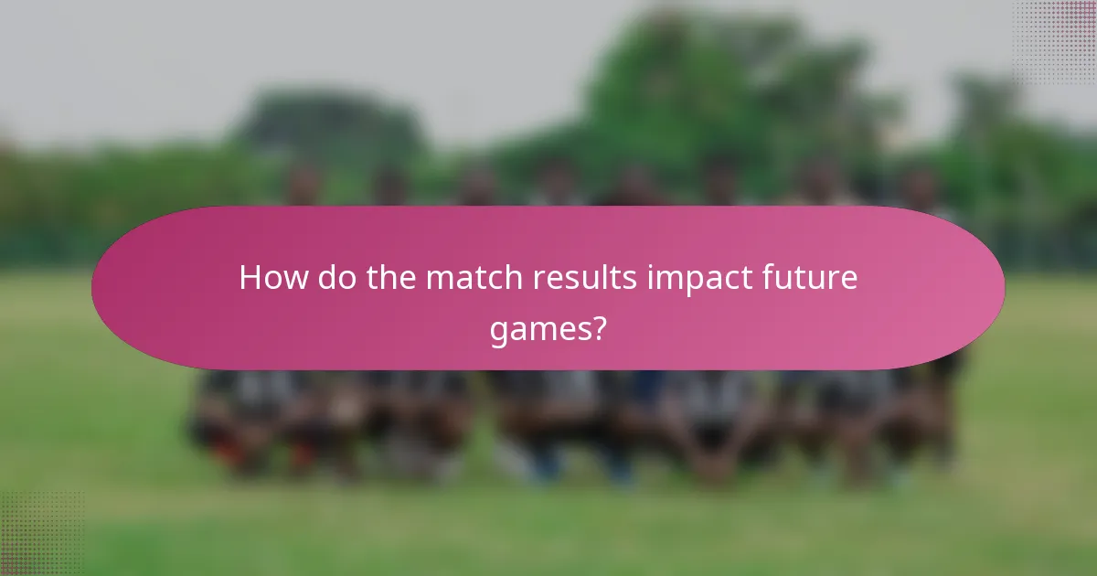 How do the match results impact future games?