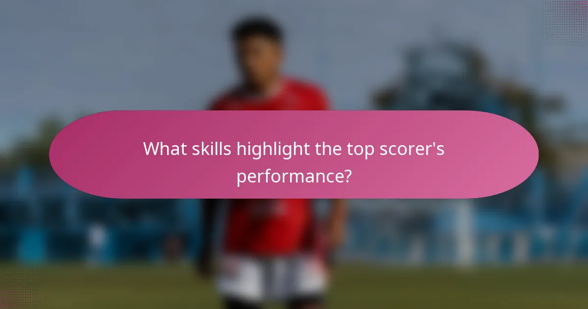 What skills highlight the top scorer's performance?