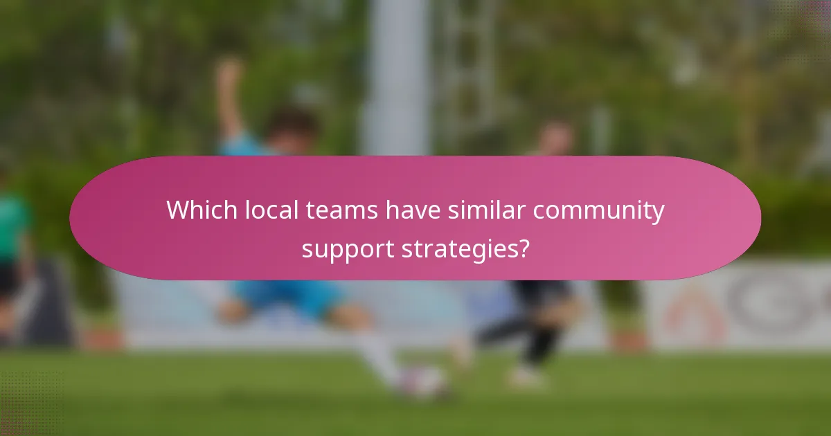 Which local teams have similar community support strategies?